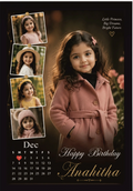 Personalized Birthday Photo Frame 3 – A4 (9×12 Inch) | Send Photos on WhatsApp After Order